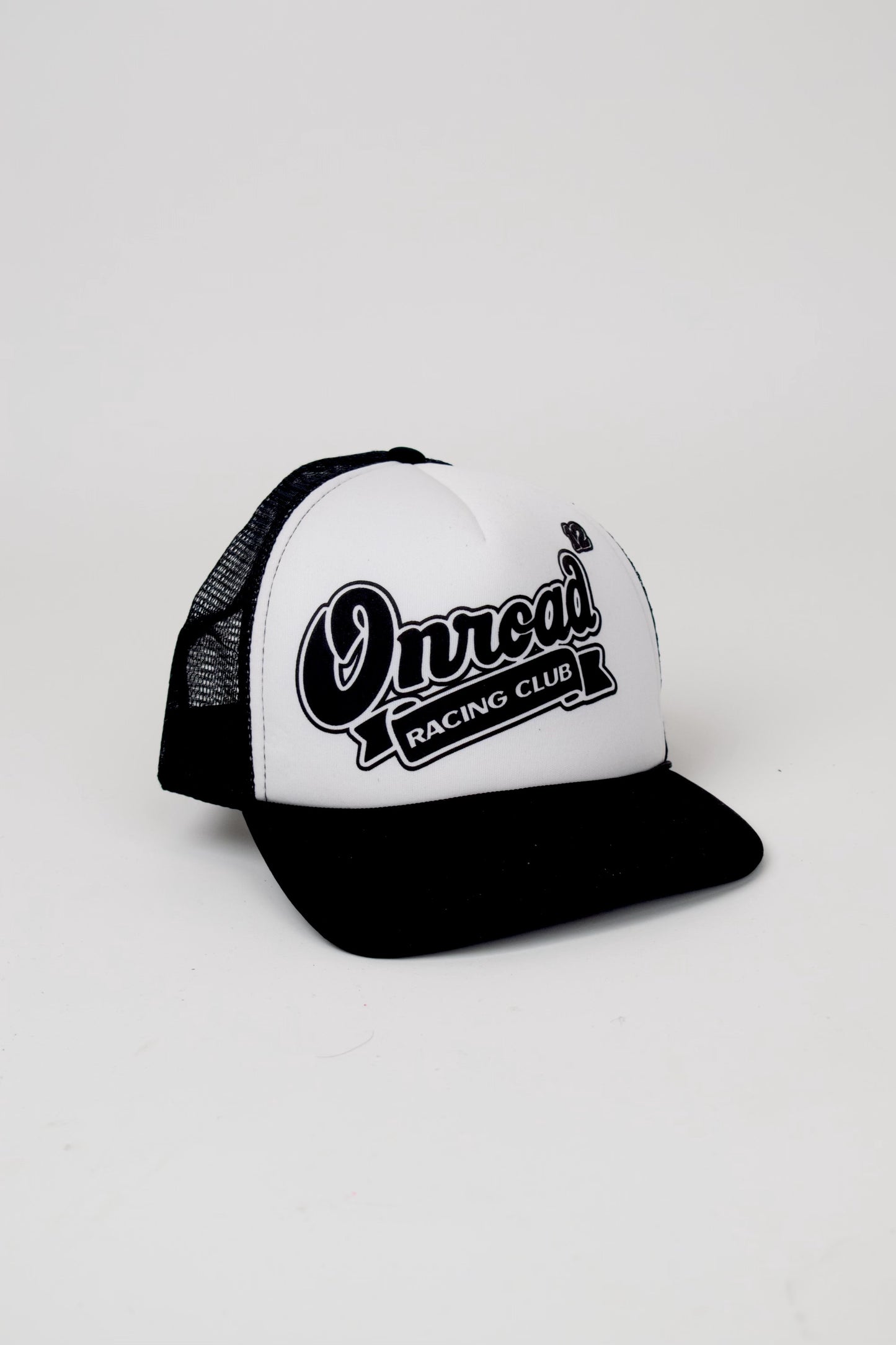 3D Puff Print Trucker (Black & White).